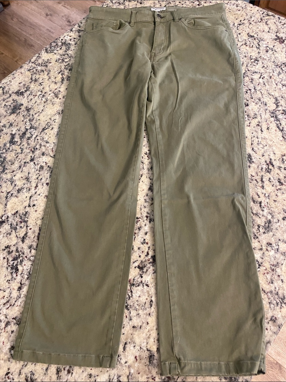 Peter Millar Olive Green Straight-Leg Chinos